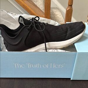 Saysh 7.5 Black Sneakers with White Sole - EUC